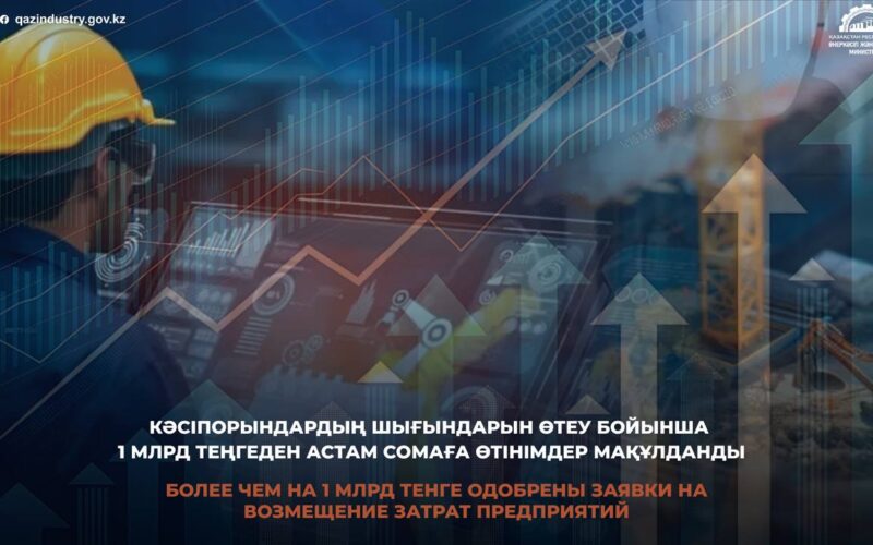 Кәсіпорындардың шығындарын өтеу бойынша 1 млрд теңгеден астам сомаға өтінімдер мақұлданды